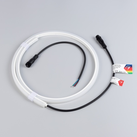 Лента герметичная WAVE-TOP-PU-H120-10x10mm 24V RGB (10 W/m, IP68, 1m, wire x1) (Arlight, Вывод боковой, 3 года)