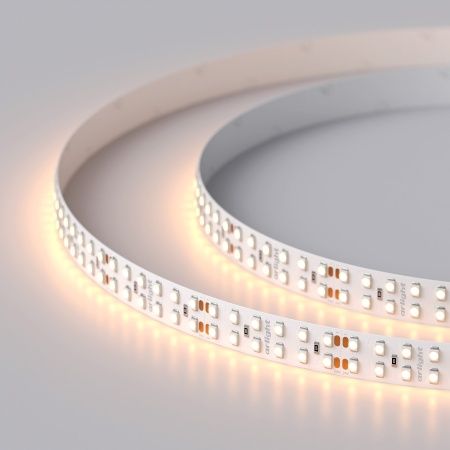 Лента RT 2-5000 24V Warm2400 2x2 (3528, 1200 LED, LUX) (Arlight, 19.2 Вт/м, IP20)