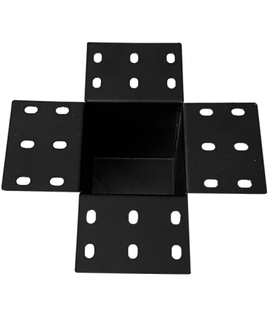 Соединитель для линейных светильников, "+"-образный, черный, Connektor-3