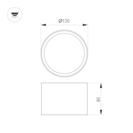 Светильник SP-BISCOTTO-R120-12W Warm3300-MIX (BK, 80 deg, 230V) (Arlight, IP54 Металл, 5 лет) Светильник SP-BISCOTTO-R120-12W Warm3300-MIX (BK, 80 deg, 230V) (Arlight, IP54 Металл, 5 лет)