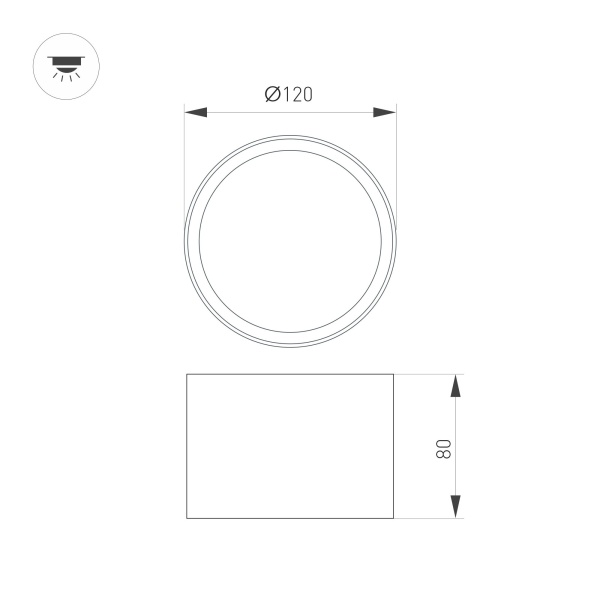 Светильник SP-BISCOTTO-R120-12W Warm3300-MIX (BK, 80 deg, 230V) (Arlight, IP54 Металл, 5 лет) Светильник SP-BISCOTTO-R120-12W Warm3300-MIX (BK, 80 deg, 230V) (Arlight, IP54 Металл, 5 лет)