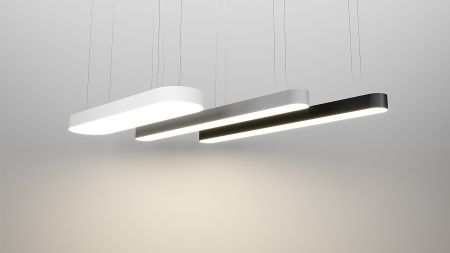 Светильник подвесной овальный черный SILED LARGO 1200х160х100 (29 Вт)