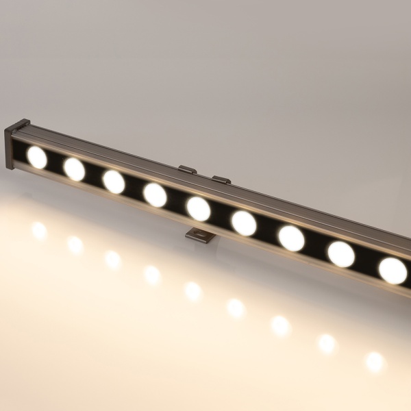 Светодиодный прожектор AR-LINE-1000M-24W-24V Warm (RAL7035, 30 deg) (Arlight, IP65 Металл, 3 года)