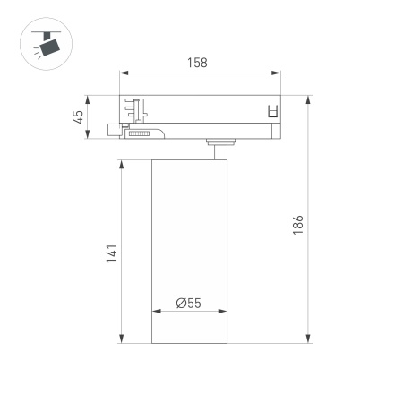 Светильник LGD-GERA-4TR-R55-10W Warm3000 (WH, 15 deg, 230V) (Arlight, IP20 Металл, 5 лет)