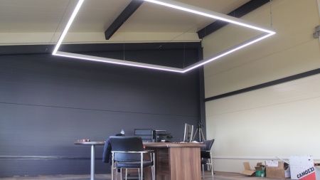 Светильник подвесной квадратный черный SILED CUADRA-PROF  520х520х50х70 (50 Вт)