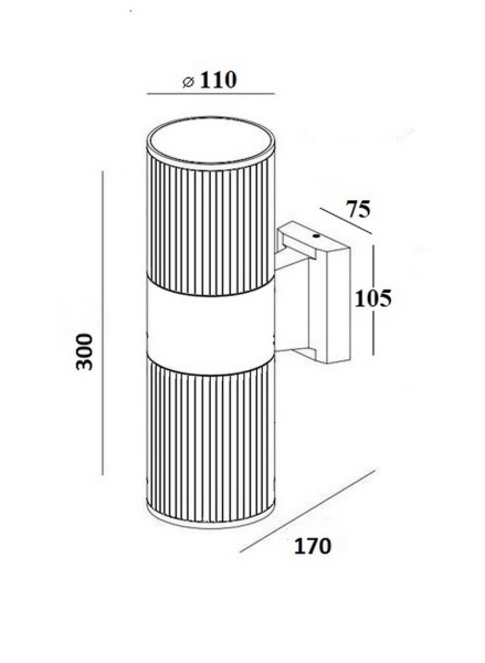 Архитектурная подсветка YAOHUA LUX, Черный с медной патиной, Модерн, 78205 Cb