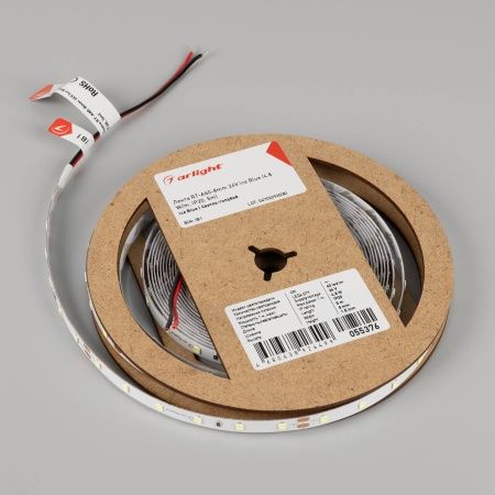 Лента RT-A60-8mm 24V Ice Blue (4.8 W/m, IP20, 5m) (Arlight, -)