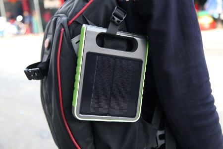 На солнечных батареях светильник Lutec, Зеленый, Модерн, P9077 Gr