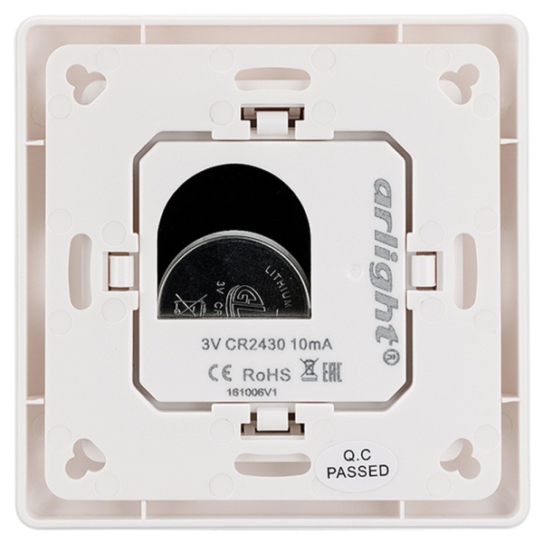 Панель Knob SR-2853K2-RF-UP White (3V, DIM, 1 зона) (Arlight, IP20 Пластик, 3 года) Панель Knob SR-2853K2-RF-UP White (3V, DIM, 1 зона) (Arlight, IP20 Пластик, 3 года)
