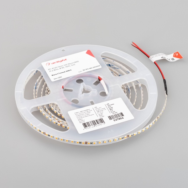 Лента UL-A160-5mm 24V Warm3000 (9.6 W/m, IP20, 5m) (Arlight, Открытый) Лента UL-A160-5mm 24V Warm3000 (9.6 W/m, IP20, 5m) (Arlight, Открытый)