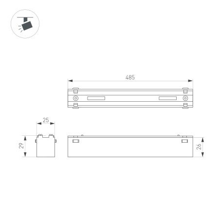 Светильник MAG-VIBE-FLAT-L485-24W Day4000 (WH, 100 deg, 48V) (Arlight, IP20 Металл, 5 лет) Светильник MAG-VIBE-FLAT-L485-24W Day4000 (WH, 100 deg, 48V) (Arlight, IP20 Металл, 5 лет)