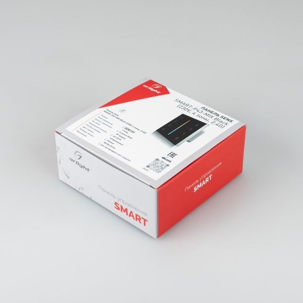 Панель Sens SMART-P43-MIX Black (230V, 4 зоны, 2.4G) (Arlight, IP20 Пластик, 5 лет) Панель Sens SMART-P43-MIX Black (230V, 4 зоны, 2.4G) (Arlight, IP20 Пластик, 5 лет)