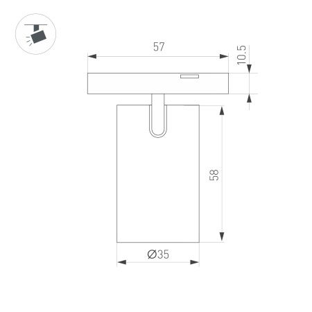 Светильник MAG-MICROCOSM-SPOT-R35-5W Day4000 (BK, 36 deg, 24V) (Arlight, IP20 Металл, 3 года)