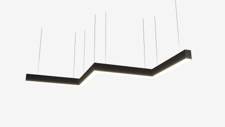 Подвесной светильник зигзаг белый SILED SNAKE-01-PROF 2050х570х50х70 (75 Вт)