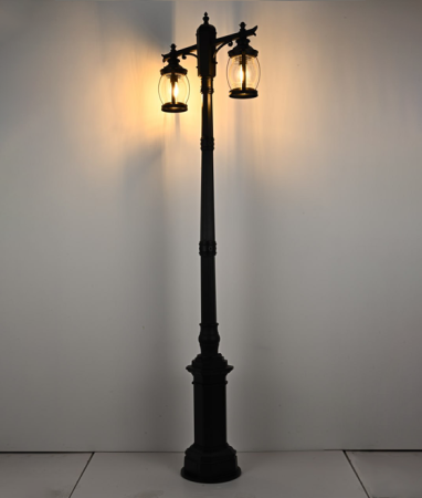 Светильник садово-парковый "Варна", G3960-2, 2*Е27  2*60W  IP44  h=2.51m, black+ wood