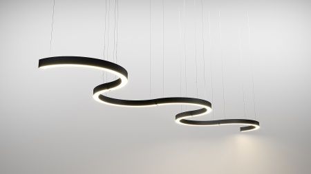 Подвесной светильник полукруг белый SILED NIMBUS-HALF 500х250х100х60 (16 Вт)