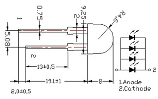 Светодиод ARL-10080UWC4-80 (Arlight, 10мм (круглый))