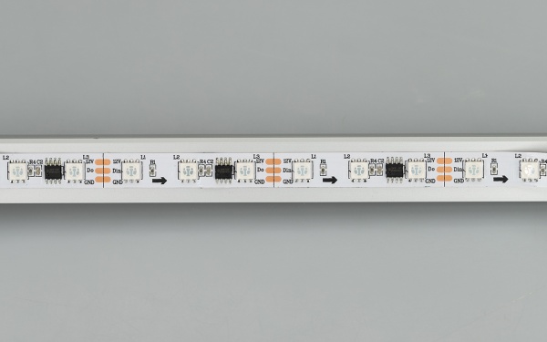 Лента SPI-B60-10mm 12V RGB-PX3 (14.4 W/m, IP20, 5060, 5m) (Arlight, Открытый, IP20)