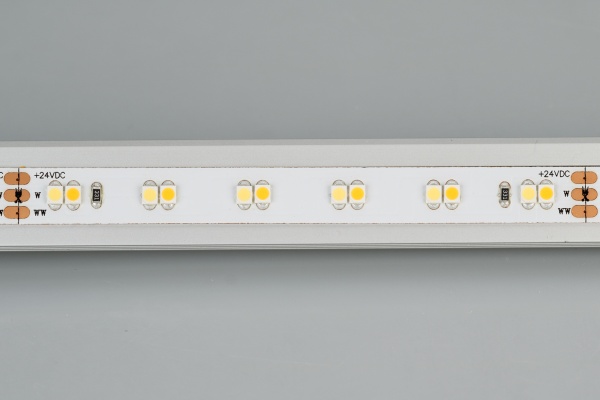 Лента RT 6-5000 24V White-MIX 2x (3528, 120 LED/m, LUX) (Arlight, 9.6 Вт/м, IP20)